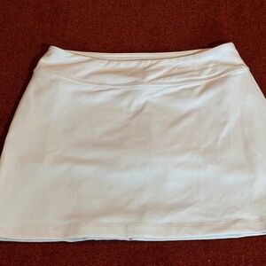 Athleta Women’s White Athletic Skort Size SMALL Like New Polyester Spandex